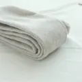Winter thick ribbed fleece lined tights in oatmeal beige, soft and warm thermal leggings. - One Size / Silver Gray