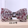 Sparkling rhinestone bow tie in burgundy and silver crystal, elegant wedding groom accessory. - Wine Red Silver