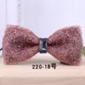Wine red 3D crystal rhinestone bow tie for men wedding groom formal shirt suit accessory. - Burgundy