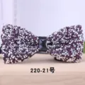 Purple crystal bow tie crystal rhinestone groom wedding shirt fashion bow tie sparkle. - Purple and Silver