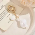 Dégradé Coloré Océan Coquillage Porte-clés Acrylique Sac Pendentif Style Ins Porte-clés Neuf - Blanc