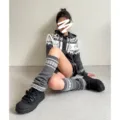 Grey snowflake knit leg warmers, cozy autumn winter thermal stacking socks for women. - Double-Sided Thickened / Gray