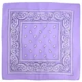 Purple paisley bandana hip-hop headscarf classic retro square scarf for unisex outdoor street wear. - Light Purple