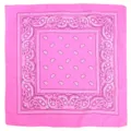 Vibrant pink paisley bandana for hip-hop street dance, hair band, and retro fashion styling. - Pink