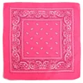 Hot Pink Paisley Bandana Square Hip Hop Scarf Headband for Men and Women Streetwear Accessory - Rose Red