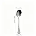 Cucchiaio da tavola martellato in acciaio inossidabile goffrato, elegante design. - Cucchiaio tondo n. 1 in acciaio 304
