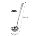 Mestolo da zuppa martellato in acciaio inossidabile resistente con manico lungo 29.5cm - Cucchiaio da minestra grande martellato