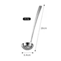Mestolo forato martellato in acciaio inossidabile da cucina con manico lungo 26cm - Schiumarola media martellata