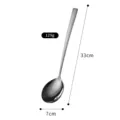 Stainless steel hammered hot pot soup spoon, 33cm long large kitchen ladle with 129g weight. - Hammered Large Serving Spoon