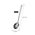 Stainless steel hammered slotted spoon, 28.7cm kitchen soup ladle with ergonomic handle. - Hammered Medium Slotted Serving Spoon