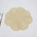 Petal Woven Placemat Natural Straw Table Mat Heat Insulated Dish Mat Dining Table Decor - Beige