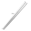 Bacchette in acciaio inox 23cm metallo antiscivolo riutilizzabile stoviglie cucina - 23cm / Argento