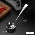 Cucchiaio schiumarola in acciaio inossidabile per fonduta, metratura 19.3cm, pratico. - Schiumarola / Argento