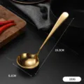 Mestolo da zuppa in acciaio inossidabile 304 dorato, cucchiaio da servizio lungo, 19.3cm - Cucchiaio da Minestra / Oro