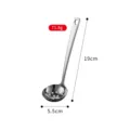 Edelstahl gehämmter Schaumlöffel, langer Griff Suppenlöffel, 19cm langlebiges Küchengeschirr. - Europäischer Stil 5 cm Schaumlöffel
