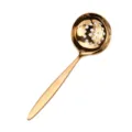 Korean style 304 stainless steel gold slotted spoon, premium kitchen colander ladle. - Gold Colander