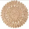 Gevlochten Ronde Tafelmat Natuurlijke Stro Plaatsmat Rustiek Servies Decor Keuken - 35cm / Natuurlijke houtkleur