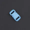 Fibbia a scatto in plastica blu, clip per fettuccia resistente da 1 cm per zaino e borse. - Celeste