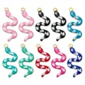 Colorful S-shaped snake pendants stainless steel gold plated DIY jewelry accessories main - 10 Pieces Pack / Enamel Snake Set Mixed 10 Pieces