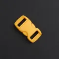 Fibbia a scatto in plastica gialla 1cm, accessorio di fissaggio per fettuccia fai da te. - Arancione
