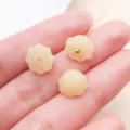 Czech glass lotus flower beads for DIY jewelry making, hair stick accessories, light yellow color. - Lotus Seed (26924) / 1 Piece/Pack (10x6mm) / Yellow Gradient
