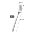 Forchetta da tavola in acciaio inossidabile martellato con manico antiscivolo, 22.4cm - Forchette martellate in acciaio inossidabile 304