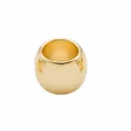 18K gold plated smooth large hole spacer bead for DIY bracelet necklace jewelry making - Smooth Round Bead (TA428) / 4.5x6mm Hole 4mm / Gold