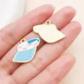 DIY Smalto Tennis Cappello Ciondoli Carini Metallo Cappello Accessori Gioielli Creazione - Cappello da Pickleball (24850) / 1 pezzo (19x23mm) / Blu