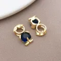 Vergulde Blauwe Zirkoon Jongen En Meisje DIY Bedels Hanger Voor Halsband Armband Sieraden - Hart Blauwe Zirkoon Jongen (T3445)
