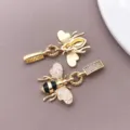 Vergoldeter Zirkon Bienen Anhänger Variante, elegantes Tier DIY Schmuck Zubehör Stk. - Weiße Emaille Bienenanhänger (T3330)