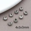 Stainless steel C-shaped crimp cover beads 4x3x3mm for DIY jewelry making bracelets necklaces - C-Shaped End Clasp (TA291) / 1 Piece (3x4x3mm) / Stainless Steel Silver