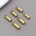Stainless steel cord end cap jewelry connector findings for DIY bracelet necklace making - Inner 2mm (TA398) / Gold
