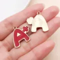 Graduation theme alloy enamel charms pendant DIY jewelry accessories red and gold set - Red A+ Style (16520) / 1 Piece (20x23mm)