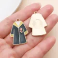 Graduation gown enamel alloy pendant DIY jewelry making accessory charming graduation cap charm style - Yellow Graduation Gown (18792)