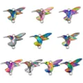 Colorful enamel hummingbird charms metal double loop pendant for DIY necklace bracelet. - SN1716 Set / 10 Pieces/Pack / Hummingbird Set (10 Styles Total 10 Pcs)