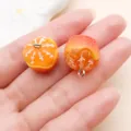 Leuke hars sinaasappel fruit bedels mandarijn DIY hanger voor handgemaakte sieraden accessoires. - Oranje Hars Vrucht Gepeld Oranje (16396)