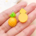 Hars ananas bedels DIY sieraden accessoires schattige gele fruit hangers voor ambachten - Geel Hars Vrucht Ananas (24356)