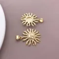18K Gold Plated Sun Face Pendant DIY Jewelry Findings Vintage Necklace Charms - Sun Face Style (T3355)