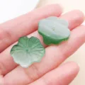 Gradient Glass Lotus Leaf Beads DIY Jewelry Accessories Hair Stick Pendants 2Pcs - Lotus Leaf (21963) / 1 Piece/Pack (22x20mm) / Green Gradient