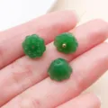 Green lotus glass beads for DIY jewelry making, charming floral spacer charms accessory. - Lotus Seed Pod (21967) / 1 Piece/Pack (10x7mm) / Green