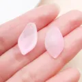 Pink gradient glass lotus petal pendant beads for DIY jewelry making and hair accessories craft. - Lotus Petal (21971)