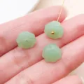 Light green glazed lotus pod beads, DIY hairpin and jewelry making accessories material. - Lotus Seed (26745)