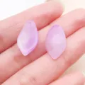 Purple gradient glass lotus petal beads for DIY jewelry making and hair accessories crafting. - Lotus Petal (21973)