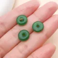 Colgante accesorio de joyería DIY de vidrio verde hebilla de la paz para pulsera - Hebilla de la Paz Estilo Chino (26789)