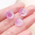 Gradient purple glass lotus beads DIY jewelry accessories for hair sticks crafting handmade items. - Lotus Seed (26741)