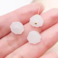 Translucent white lotus seed pod glass beads for DIY jewelry making hair pin accessories. - Lotus Seed (26743)
