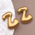 Breloques lettre bulle 3D en acier inoxydable doré accessoires de bijoux DIY 2pcs - Style Lettre Z (T3095-Z) / 1 Pièce (13x18x5mm) / Or