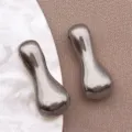 Pendatifs de bijoux DIY en métal acier inoxydable, design bulle 3D lisse, finition argentée. - Style Lettre I (T3096-I) / 1 Pièce (7.5x18x5mm) / Acier