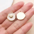 Pendentif Charme Alliage Coquillage Série Océan Blanc Nacré DIY Collier Bijou Variante - Pendentif Coquillage d'Océan Émaillé (28023)