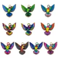 Colorful enamel hummingbird zinc alloy charms pendants for DIY jewelry making necklace bracelet 10pcs - Enamel Multicolor KC Base Set / 10 Styles, 1 Each